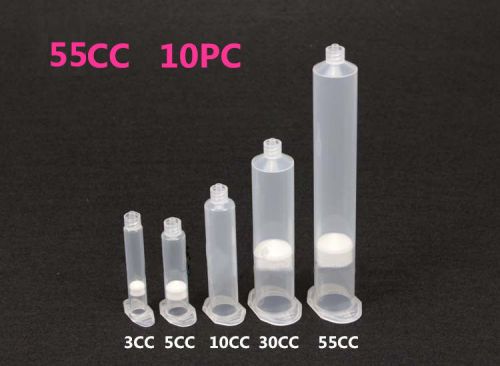 10x 55cc syringe crystal smd pcb solder paste adhesive glue liquid dispenser wwu for sale