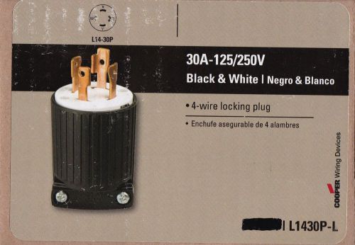 Generator Plug by COOPER, 30A-125/250V. BOX of 5