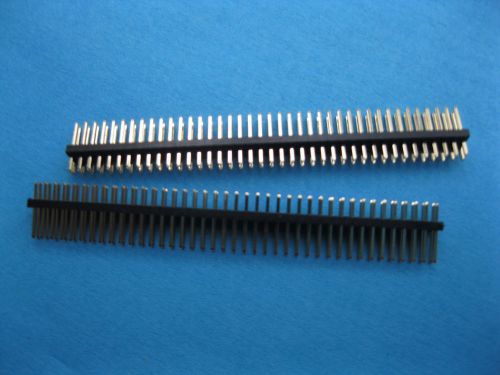 30 pcs gold plated 1.27mm 2x40 80pin breakable pin header male double row strip for sale