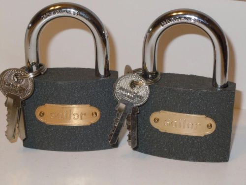 Brand new lot of 4 hardened padlocks 3.75&#034; sailor steel each w/3 keys gate, door for sale