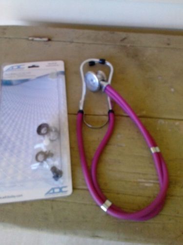 Adscope Sprague Stethoscope 22&#039; Magenta Latex Free Earpieces