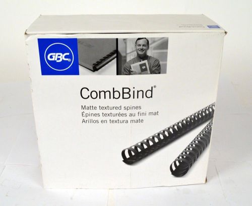 Lot of 90 GBC 1&#034; NEW CombBind Matte Finish Comb Binding Spines Black