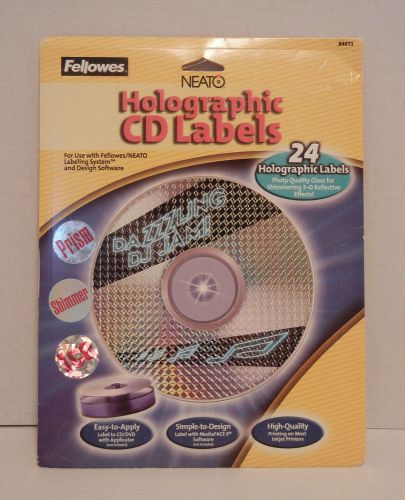 Fellowes NEATO Holographic CD/DVD Labels 24 Pack