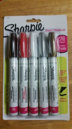 Sharpie paint  oil-based medium point paint marker, assorted colors, 5-pack for sale