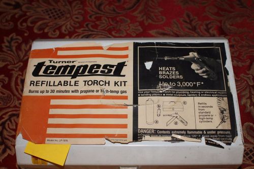 Vintage Turner Tempest Refillable Torch Kit w/ Metal Case