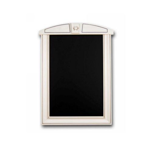 Chalkboard with Crab Hand Carved Solid Alder Wood Vanilla Finish