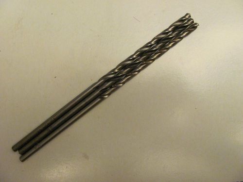 THREE (3) NEW TAPER LENGTH DRILLS  #23  .154&#034;  HSS  5.3&#034; OAL