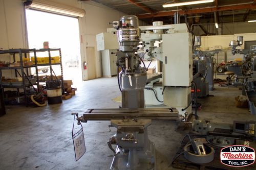 Bridgeport step pulley milling machine 9&#034; x 42&#034;  /  recently repaired for sale