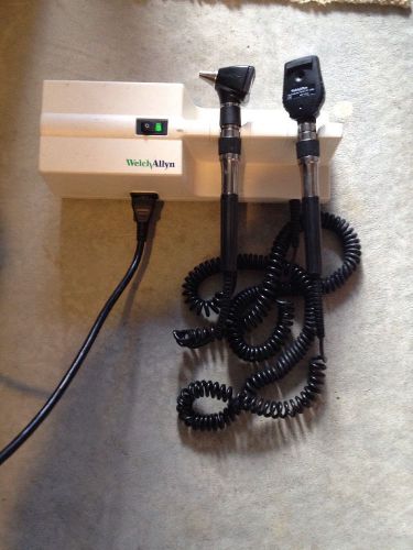Welch Allyn 767 Wall Mount Transformer With Heads Otoscope Ophthalmoscope 10880