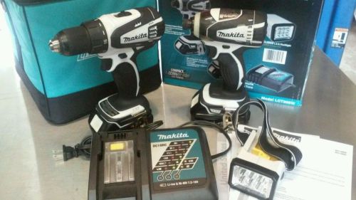 Makita lct306w combo kit drill impact led flashlight lxfd01cw lxdt04cw bl1815 for sale