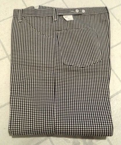 Checkered, Houndstooth Chef Pants  New  W36 L27