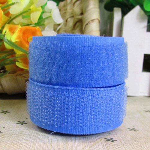 hot sell DIY tape  25 yard  blue color Sew On velcro-like Hook &amp; Loop fastener