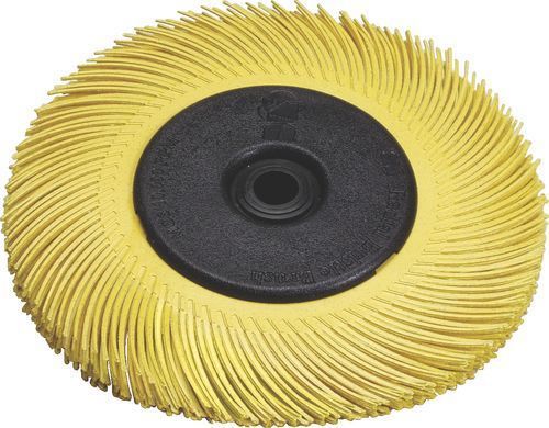 3M 33055 Radial Bristle Brush, 6&#034; Dia x 1/2 W, 80 Grit (Yellow) New 27606