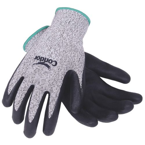 CONDOR Cut Resistant Gloves, Black, L 1 Dozen-12 Pair