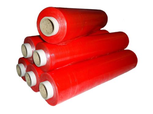 18&#034; x 80ga x 1500&#039; red tinted pallet stretch wrap red18  - $54/case for sale