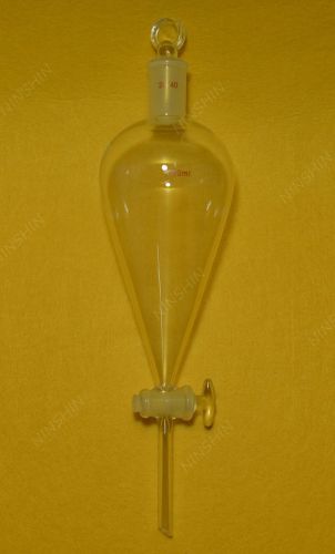 24/40,500ml,Glass Pyriform Separatory Funnel,Pear Shape,Glass Stopcock,drop tube