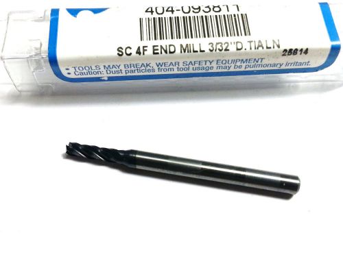 3/32&#034; osg carbide tialn 4 flute end mill  (o 765) for sale