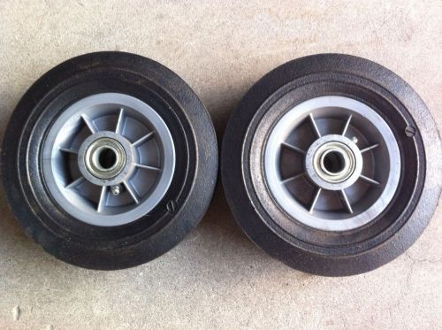 8 x 2 1/2 semi pneumatic wheel tire hand truck 3/4&#034; centered hub-lot of 2 wheels for sale