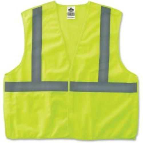 Glowear lime econo breakaway vest - 2-xtra large/3-xtra largepolyester mesh - 1/ for sale
