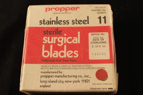 Propper Stainless Steel #11 Sterile Surgical Blades 150 pcs