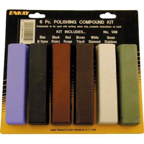 New enkay 149-c 6 pc. polishing compound kit, carded free shipping for sale
