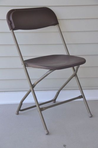 10 brown stacking chairs easy storage thanksgiving party holiday folding chair for sale
