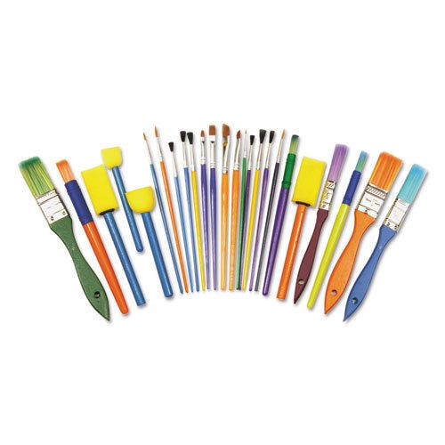 Starter Brush Set, Assorted Sizes/Colors, 25 Pieces/Set