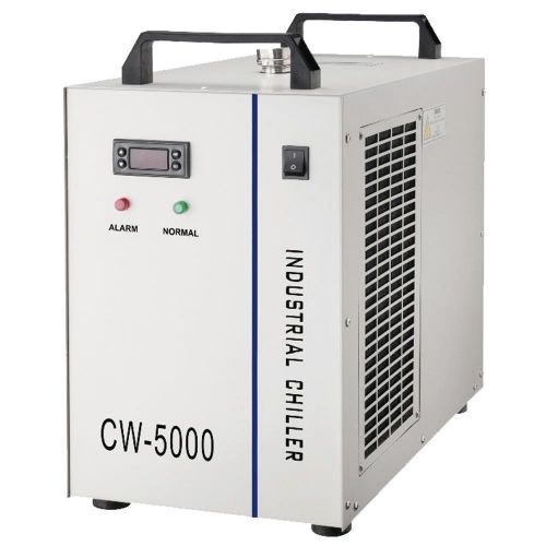 Cw-5000 industrial refrigerated chiller cnc/co2 laser cutter/engraver to 130w for sale