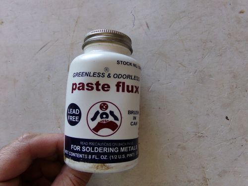 LEAD FREE PASTE FLUX, GREENLESS &amp; ODORLESS 8 fl. oz.- NEW