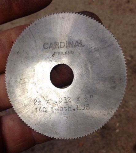 Horizontal Milling Cutter 2-1/2X.032X1/2 140 Tooth Slitting Slotting Saw Mill