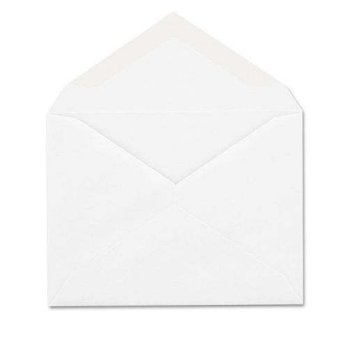 &#034;Columbian Invitation Envelope, Gummed, Contemporary, #5 1/2, White, 100/box&#034;