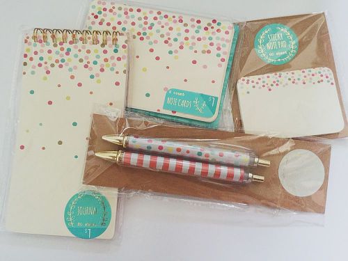 Target One Spot Rare Confetti Pen, Card, Sticky Note, Notebook Set