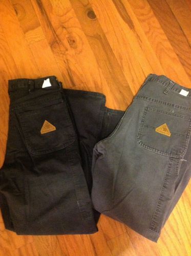 2 pair bulwark flame resistant fr cargo jeans  charcoal size 36-30 for sale