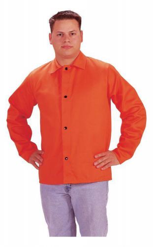 Tillman 6230D 30&#034; 9 oz. Hi-Vis Orange FR Cotton Welding Jacket, 3X-Large