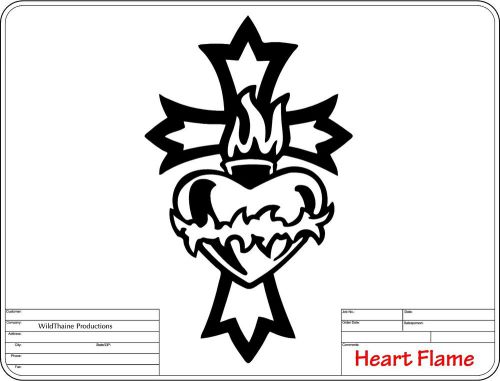 Dxf file heart flame cnc dxf  for plasma,laser,water-jet vector dxf cnc cnc for sale
