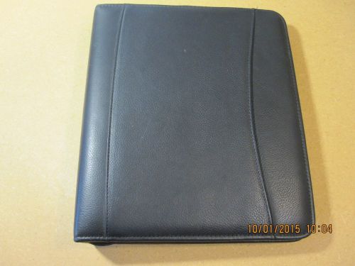 Classic black genuine leather franklin covey planner binder 7-ring great shape for sale