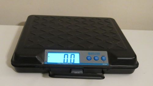 Salter Brecknell GP250 Scale Diamond Plate 250 lb Black Portable Bench Scale