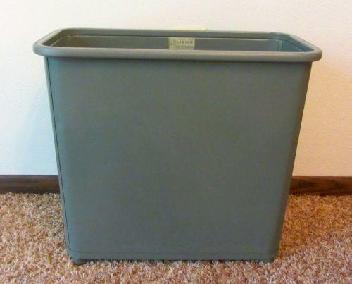 Lawson wastebasket industrial office gray steel vtg 1960s trash garbage can usa for sale