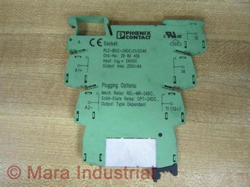 Pheonix Contact PLC-BSC-24DC/21SO46 Block w/2961105 (Pack of 3) - Used
