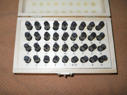 3/16&#034; PUNCH SET LETTERS, NUMBERS. A-Z AND 1-9.