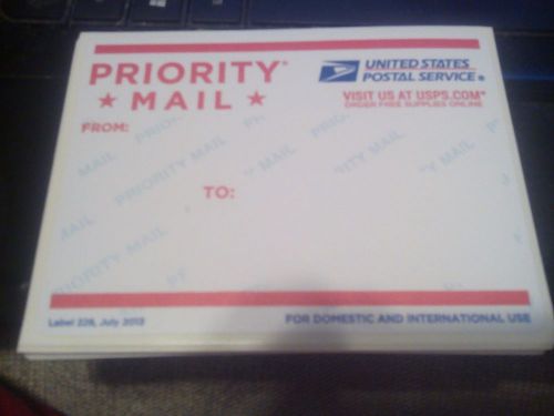 PRIORITY MAIL TO~FROM STICKERS PACK OF 50~SELF ADHESIVE