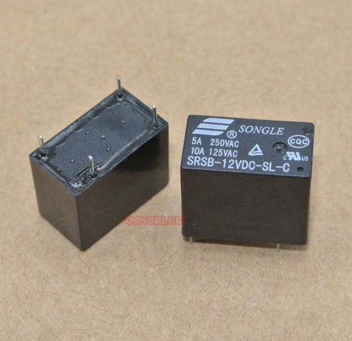 5pcs Power relay SPDT SRSB-12VDC-SL-C 10A smallest size PCB type songle