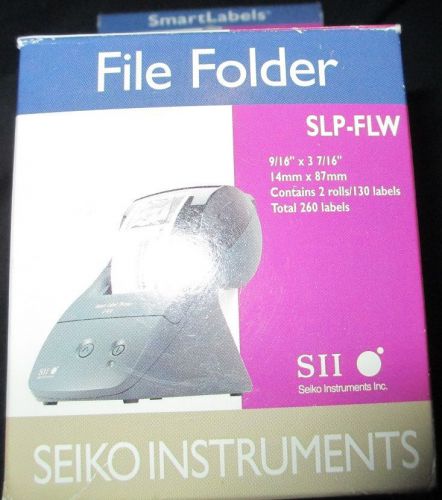 Seiko SLP-FLW White File Folder Labels 2 Rolls