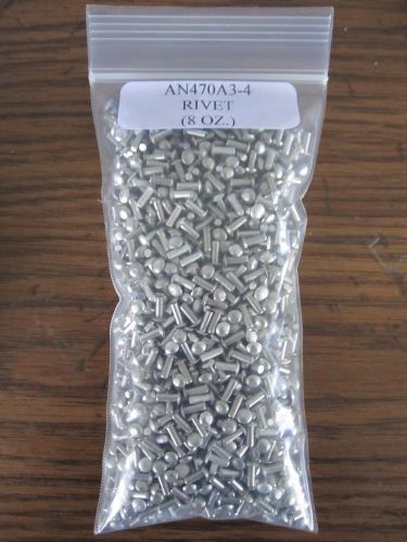 AN470A3-4 Aluminum Solid Rivet 1/2 Pound or 8 oz. package - Lot