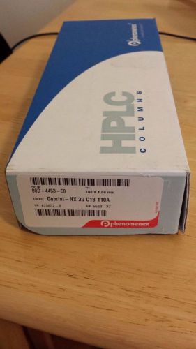 HPLC column Phenomenex Gemini-NX 3u C18 110A  100x4.6mm, Cat# 00D-4453-E0