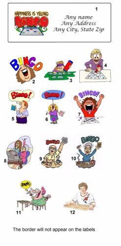 30 Personalized Return Address Labels Bingo Buy 3 get 1 free