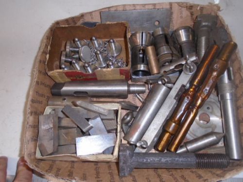 MACHINIST TOOLS LATHE MILL Machinist Lot Misc Collets Cutters Parts Etc ouih