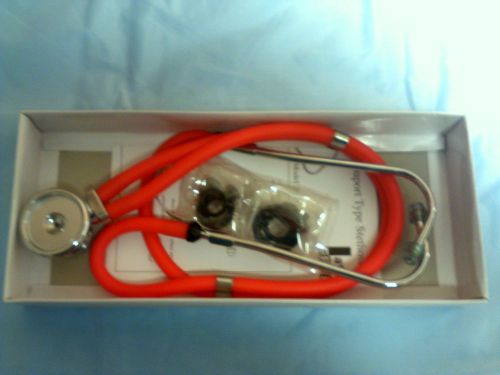 Lumiscope Sprague Rappaport Style Stethoscope - RED (NIB) PROFESSIONAL QUALITY