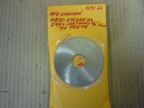 SCREW SLOTTING SAW 2-3/4&#034; DIAx.025&#034; THICKx3/4&#034;HOLE 72 TEETH HIGH SPEED  NEW$4.00