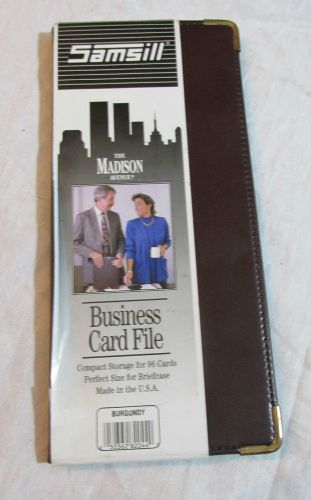 NWT Samsill Brown  Leather Business Card File